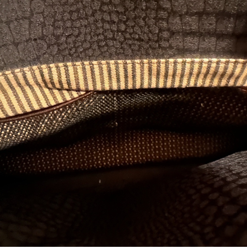 BRIGHTON ❤️ MARTHA BLACK /CHOC CROC BRIEFCASE/Laptop Bag - Picture 8 of 11